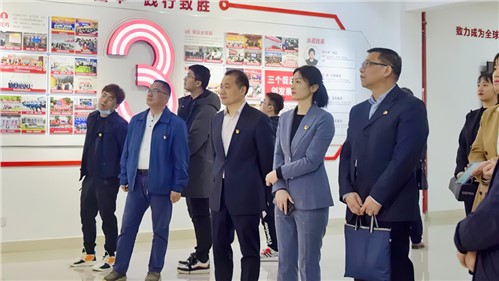 市管干部专职党建指导员一行到华体会·(hth)体育考察指导党建工作