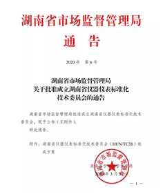 湖南省仪器仪表标准化技术委员会成立了！