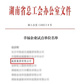 幸福华体会·(hth)体育|华体会·(hth)体育荣获“湖南省幸福企业试点单位”
