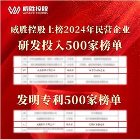 喜讯|华体会·(hth)体育控股上榜2024民营企业研发投入500家榜单、发明专利500家榜单
